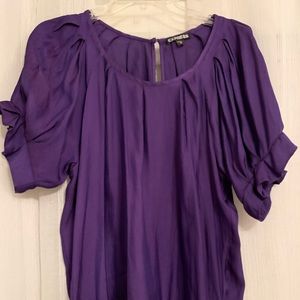 Purple silk blouse